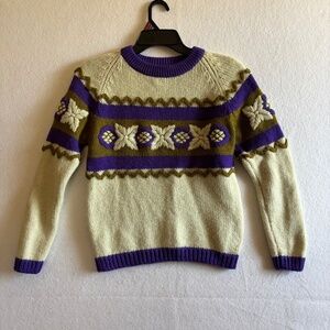 Vintage Tami 100% Wool Long Sleeve Knit Pullover Sweater Size 38